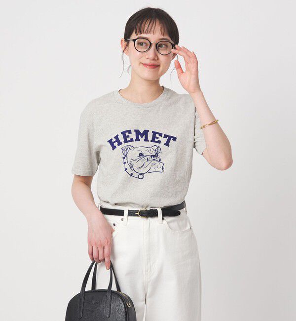 green label relaxing/【別注】＜MIXTA＞ショートスリーブ プリント Tシャツ ミディアムグレー