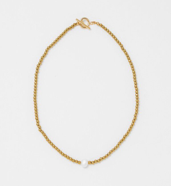 BEAUTY&YOUTH UNITED ARROWS「＜Causerie＞淡水パールトップ ストーン ネックレス」|ネックレス|