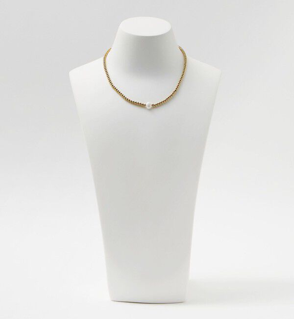 BEAUTY&YOUTH UNITED ARROWS「＜Causerie＞淡水パールトップ ストーン ネックレス」|ネックレス|