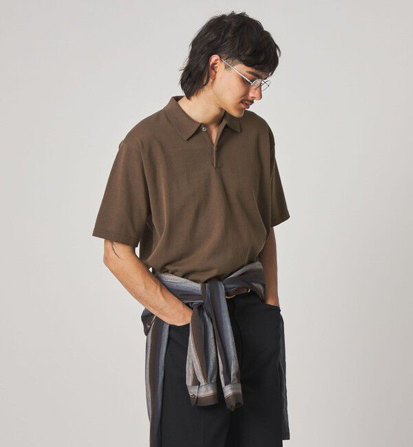 STEVEN ALAN「＜Steven Alan＞ ハイツイスト  ニット ショートスリーブ ポロシャツ」|ニット・セーター|