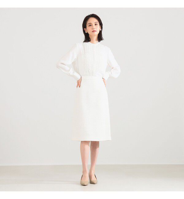 Demi-Luxe BEAMS 「ジョーゼット フリルブラウス＊」|シャツ・ブラウス|