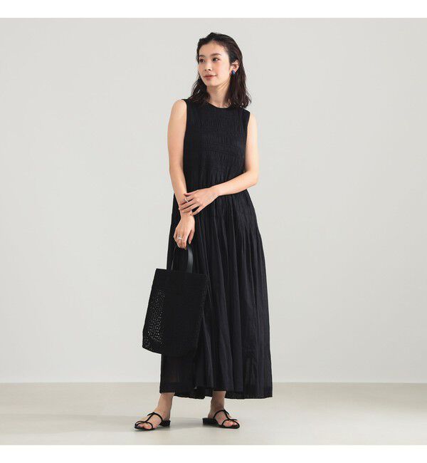 Demi-Luxe BEAMS 「ne Quittez pas / ボイル シャーリング ワンピース」|ワンピース|BLACK