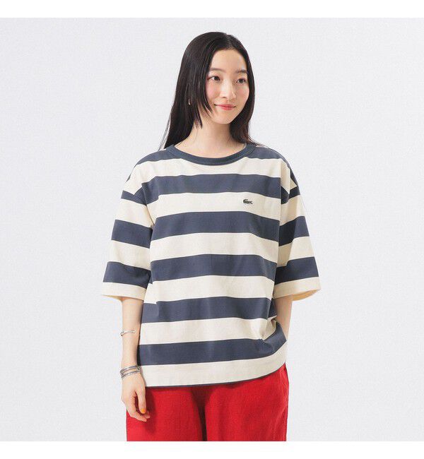 BEAMSBOY「【別注】LACOSTE / ボーダー Tシャツ」|Tシャツ・カットソー|S5T_GRAPHITE