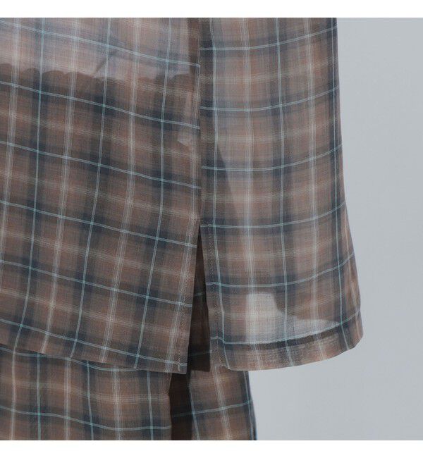 BEAMSBOY「maturely / ボイル チェック 5スリーブ シャツ」|シャツ・ブラウス|