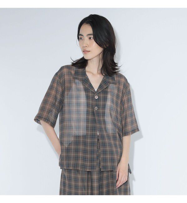 BEAMSBOY「maturely / ボイル チェック 5スリーブ シャツ」|シャツ・ブラウス|