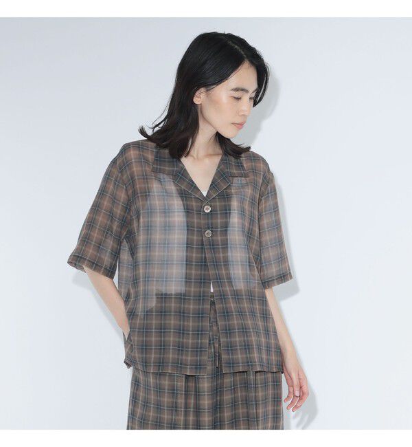 BEAMSBOY「maturely / ボイル チェック 5スリーブ シャツ」|シャツ・ブラウス|