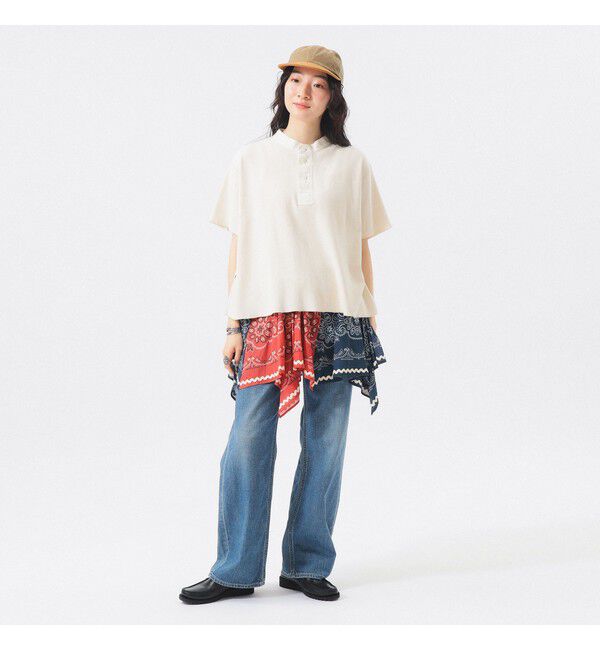 BEAMSBOY「カットオフ ヘンリーネック T」|Tシャツ・カットソー|