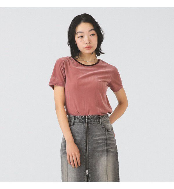 Ray BEAMS 「サマー ベロア リンガー Tシャツ」|Tシャツ・カットソー|