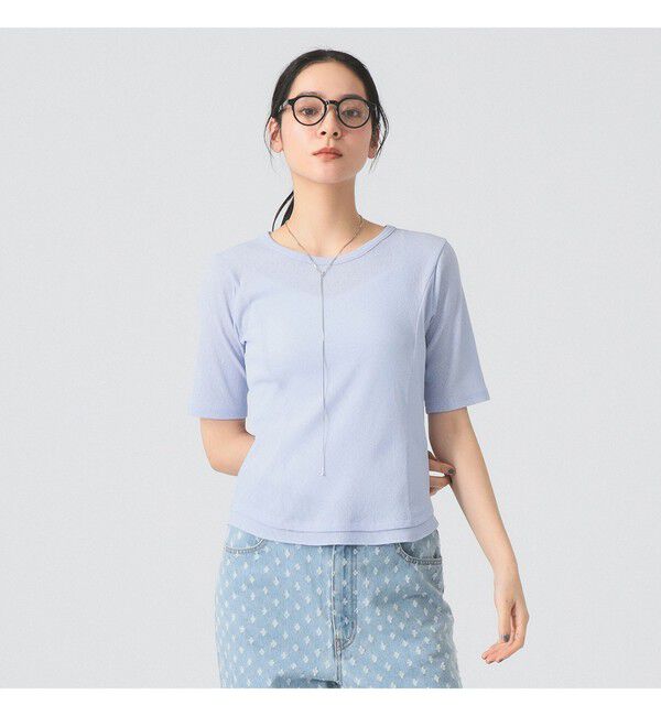 Ray BEAMS 「バックスリット カーブ ヘムTシャツ」|Tシャツ・カットソー|