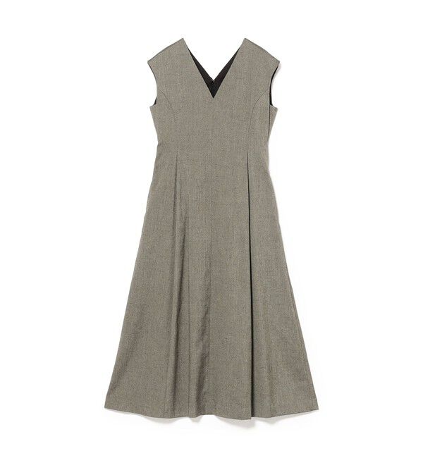 Demi-Luxe BEAMS 「AK+1 / Vネック フレア ノースリーブ ワンピ―ス」|ワンピース|