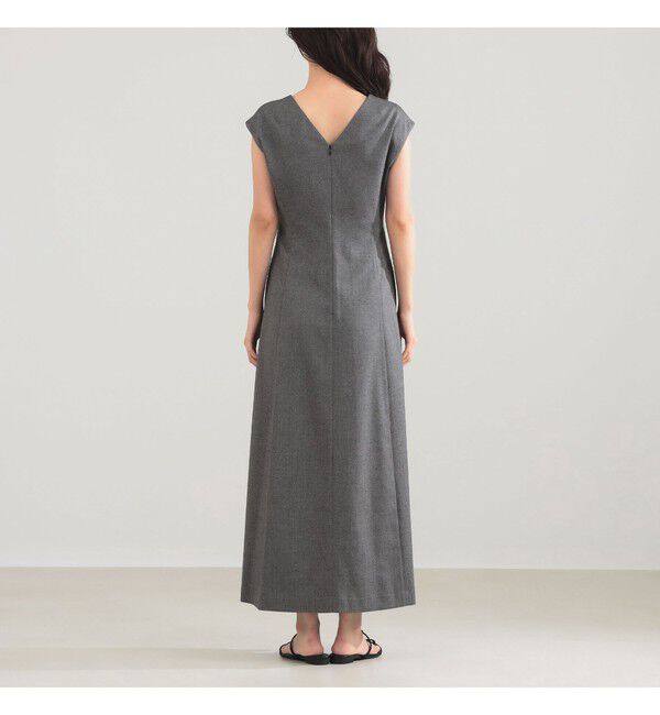 Demi-Luxe BEAMS 「AK+1 / Vネック フレア ノースリーブ ワンピ―ス」|ワンピース|