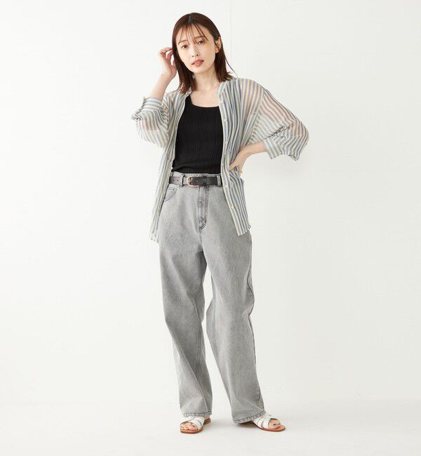 SHIPS Colors 「SHIPS Colors:〈手洗い可能〉シアー 楊柳 ストライプ シャツ◇」|シャツ・ブラウス|