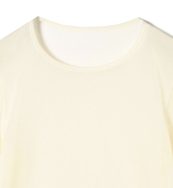 SHIPS for women「〈手洗い可能〉ストレッチ チュール ロング スリーブ TEE」|Tシャツ・カットソー|