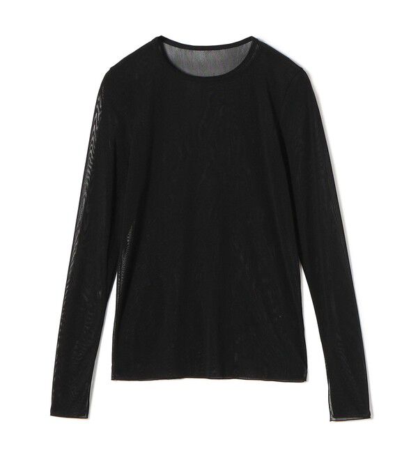 SHIPS for women「〈手洗い可能〉ストレッチ チュール ロング スリーブ TEE」|Tシャツ・カットソー|