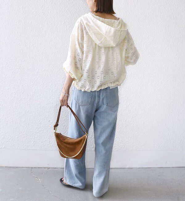 SHIPS for women「【WEB限定】〈手洗い可能〉レース フード シャツ 羽織」|シャツ・ブラウス|