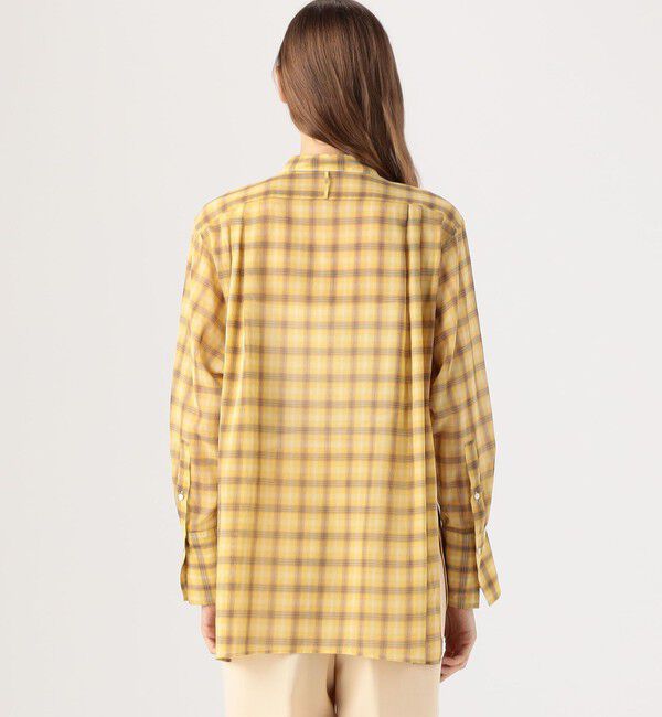 MACPHEE「コットンオーガンジーチェック チュニックシャツ」|シャツ・ブラウス|