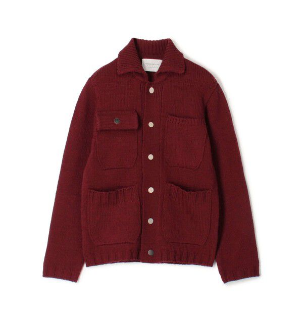 TOMORROWLAND MENS「TOMORROWLAND tricot ハイランドウール ニットブルゾン」|ニット・セーター|37 ダークレッド