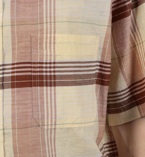 TOMORROWLAND MENS「コットンシルク マドラスチェック ハーフスリーブシャツ」|シャツ・ブラウス|