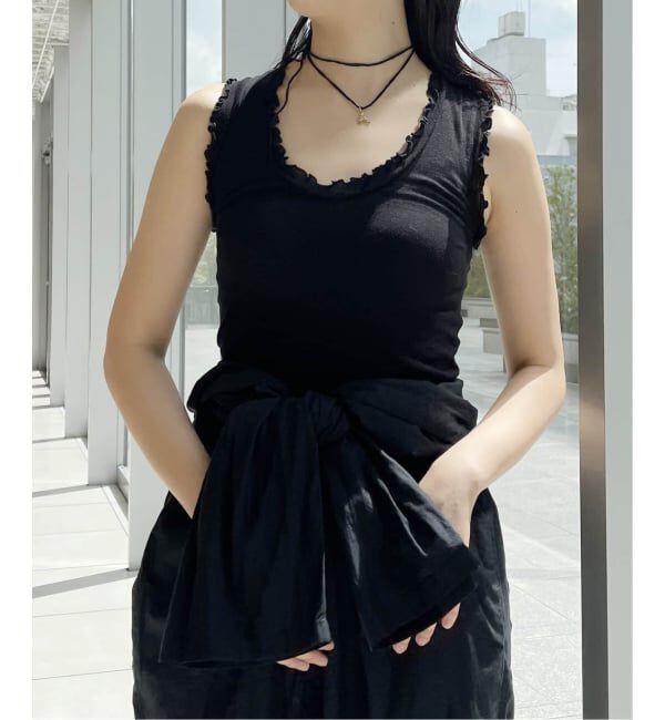 IENA LA BOUCLE「seamless basic./シームレスベーシック Flounce タンクトップ」|タンクトップ|