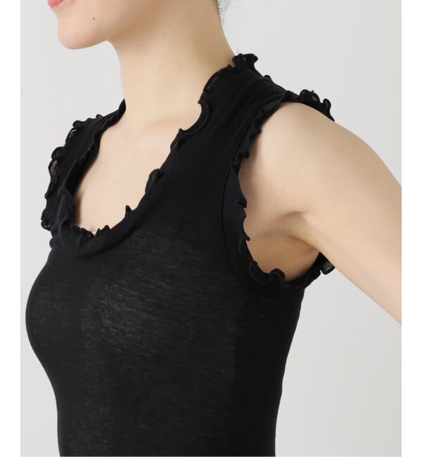 IENA LA BOUCLE「seamless basic./シームレスベーシック Flounce タンクトップ」|タンクトップ|
