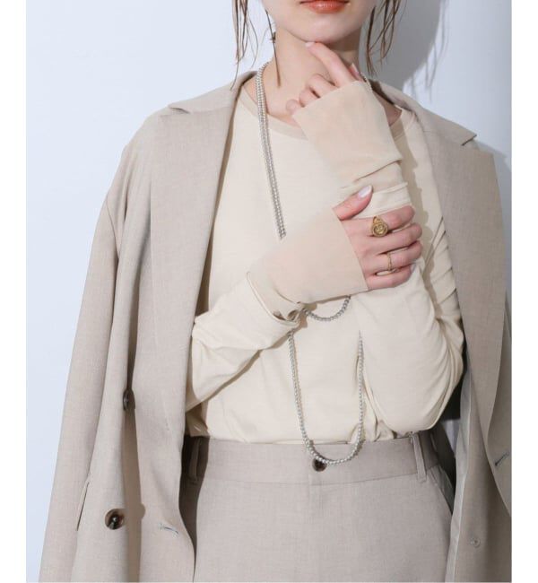 SLOBE IENA「《追加6》レイヤードスリーブロンTEE」|Tシャツ・カットソー|