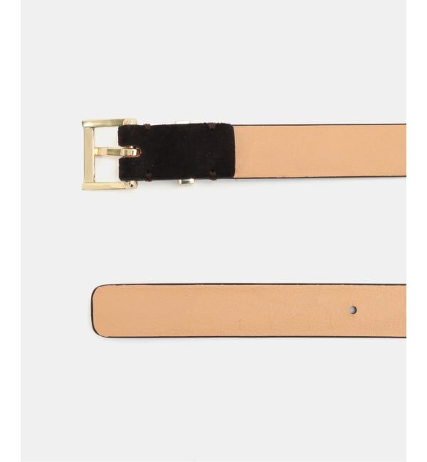 VERMEIL par iena「MANUELA マヌエラ レザーベルト H;20mm スウェード 102254SU」|ベルト|