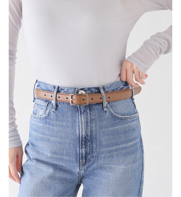 SLOBE IENA「《追加予約》SLOBE スクエアステッチベルト」|ベルト|