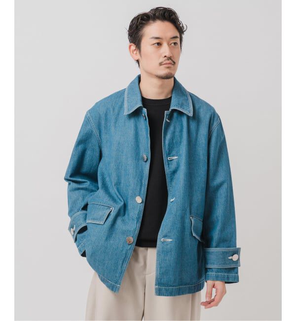 EDIFICE「MACKINTOSH(マッキントッシュ) 別注 HUMBIE デニム SHORT SL(ウォッシュ)」|デニムジャケット|