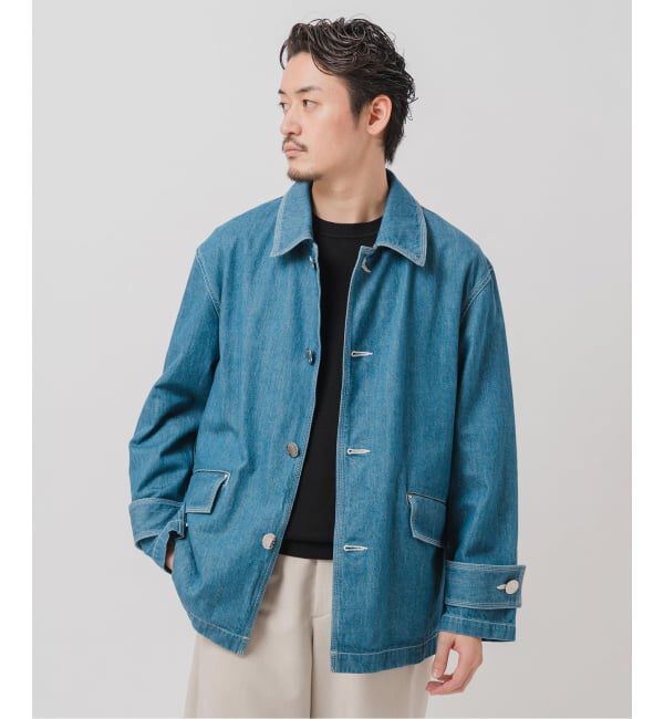 EDIFICE「MACKINTOSH(マッキントッシュ) 別注 HUMBIE デニム SHORT SL(ウォッシュ)」|デニムジャケット|