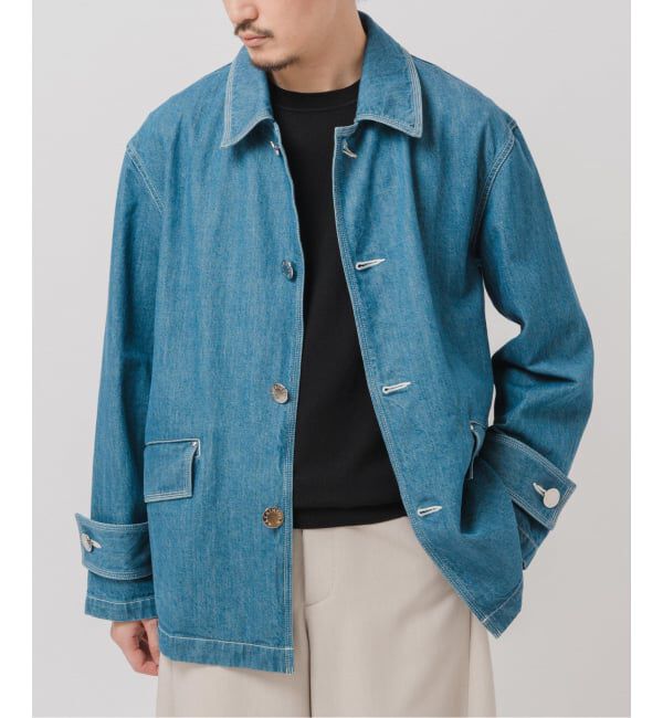 EDIFICE「MACKINTOSH(マッキントッシュ) 別注 HUMBIE デニム SHORT SL(ウォッシュ)」|デニムジャケット|