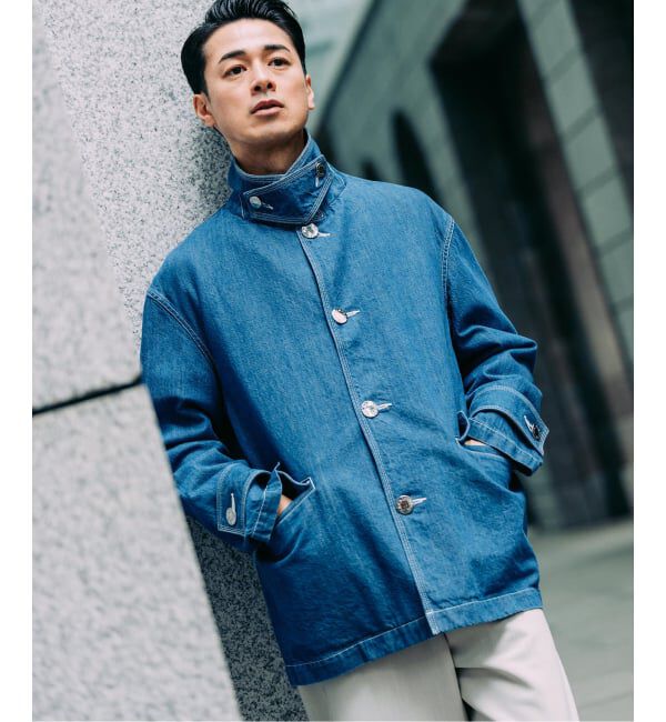 EDIFICE「MACKINTOSH(マッキントッシュ) 別注 HUMBIE デニム SHORT SL(ウォッシュ)」|デニムジャケット|