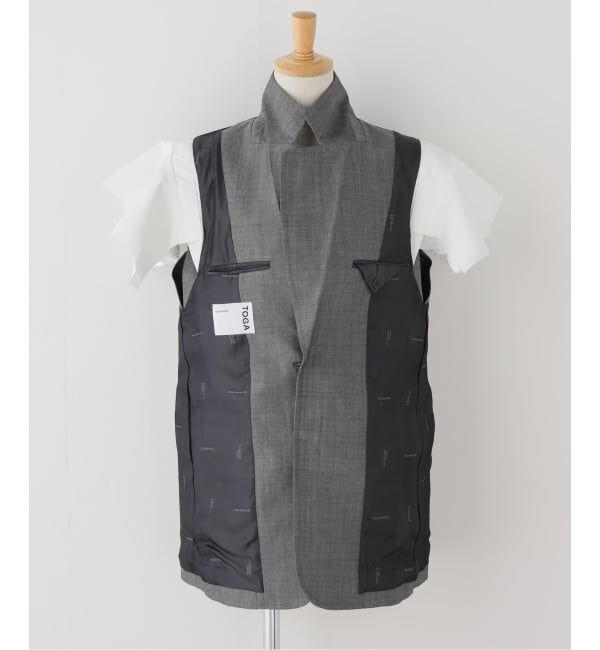 TOGA/トーガ】Wool mohair sleeveless jacket ジャケット TOGA/トーガ】Wool mohair sleeveless jacket ジャケット