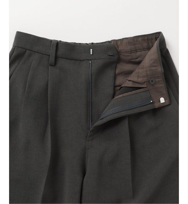 Spick and Span「《追加》ダブルクロスツータックパンツ」|スラックス|