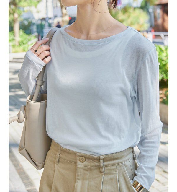 Spick and Span「《追加》シアーボートネックプルオーバー」|Tシャツ・カットソー|