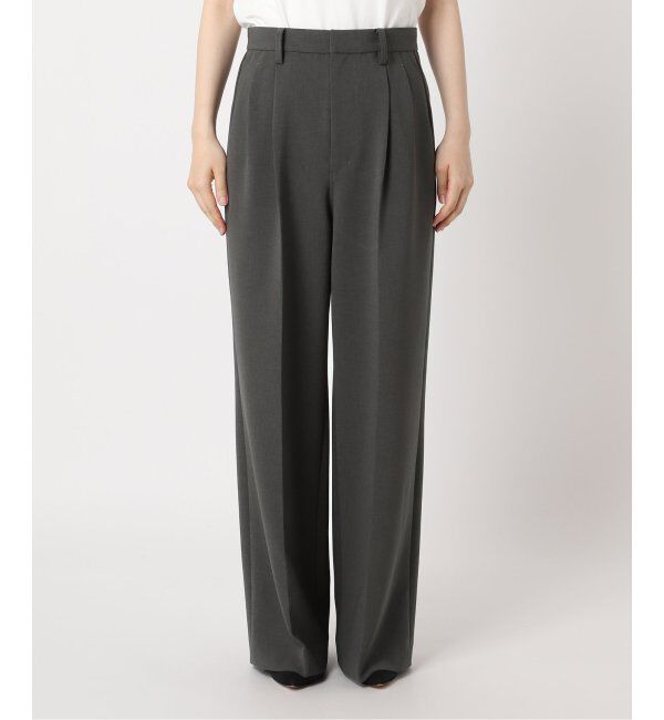 Spick and Span「《追加2》ダブルクロスツータックパンツ」|スラックス|