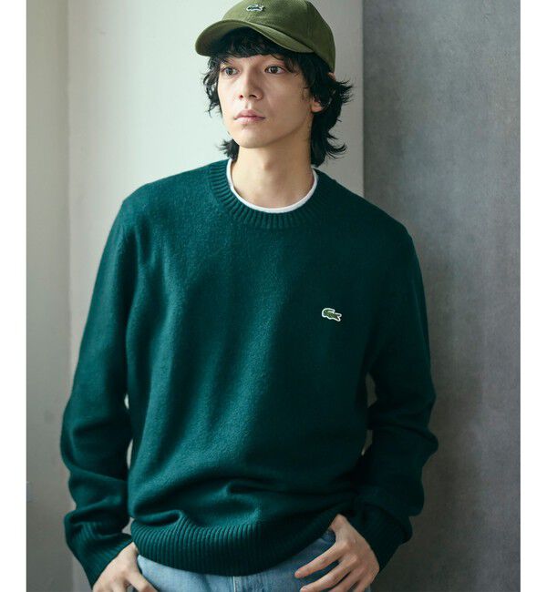 LACOSTE「エッセンシャルウールニットセーター」|ニット・セーター|ダークグリーン