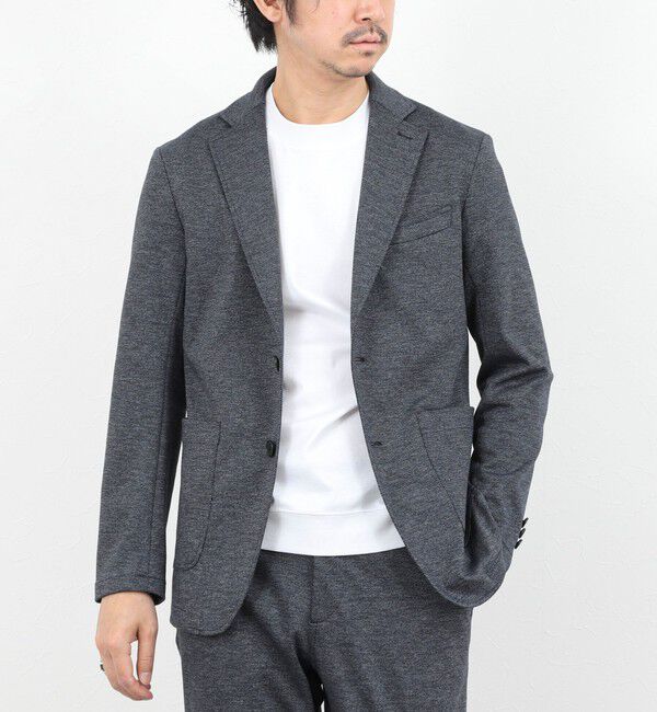 NOLLEY'S goodman「《ビジカジ/セットアップ対応》シャークジャージ イージーJK 26SS」|テーラードジャケット|ブルー