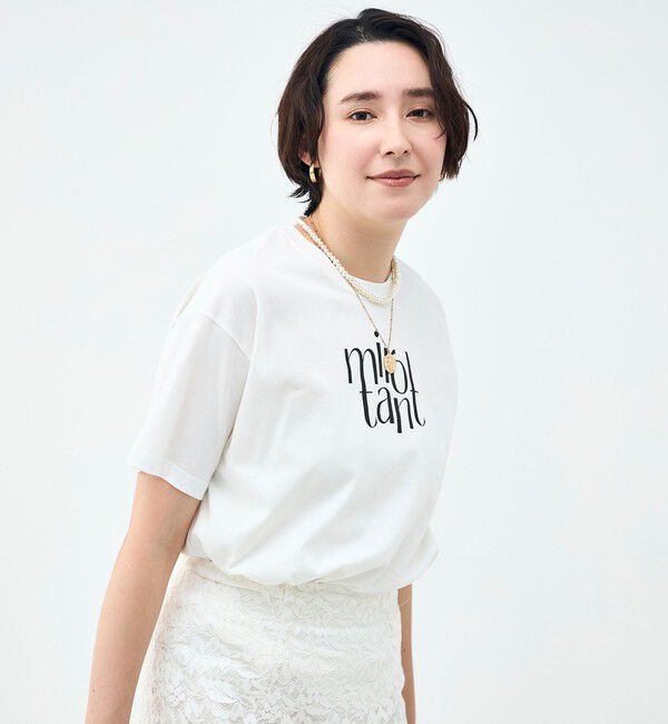 NOLLEY'S sophi「ウォッシャブルオーバーサイズロゴTシャツ」|Tシャツ・カットソー|