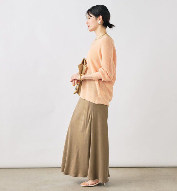 NOLLEY'S sophi「《手洗い可能》ペーパー混深V片畦プルオーバー」|ニット・セーター|