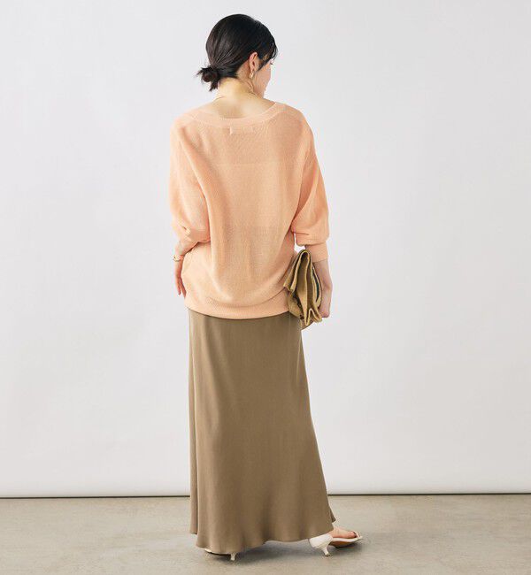 NOLLEY'S sophi「《手洗い可能》ペーパー混深V片畦プルオーバー」|ニット・セーター|