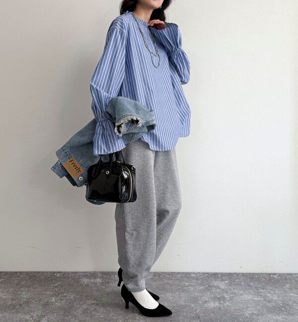 fredy emue「袖フレアストライプシャツ」|シャツ・ブラウス|