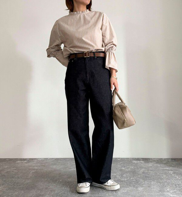 fredy emue「袖フレアストライプシャツ」|シャツ・ブラウス|