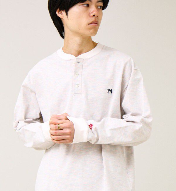 GLOSTER「【BOY刺繍】裏グラデーション ヘンリーネック ロンT」|Tシャツ・カットソー|