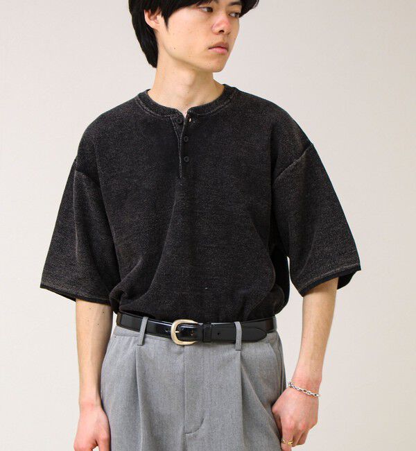 GLOSTER「【大人の抜け感】スノーウォッシュ ヘンリーネックプルオーバー」|ニット・セーター|