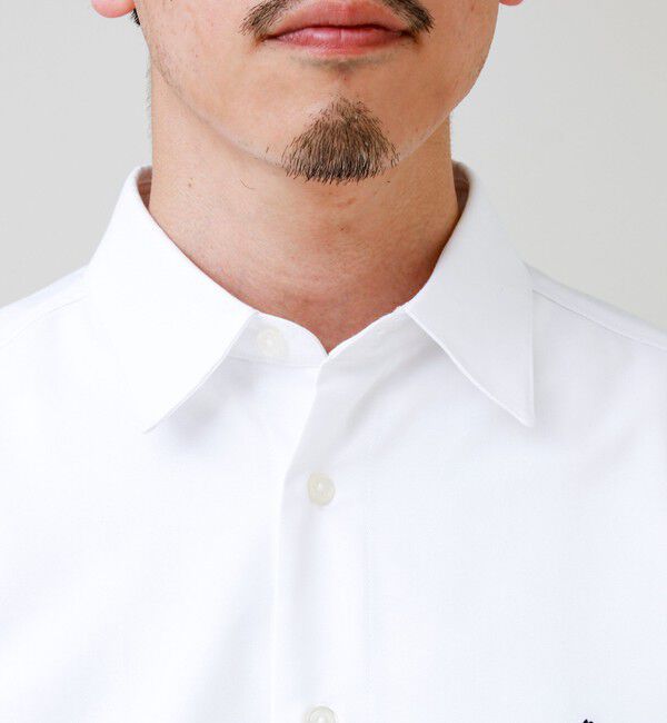 GLOSTER「【フレブル刺繍】七分袖シャツ ストライプ/無地」|シャツ・ブラウス|