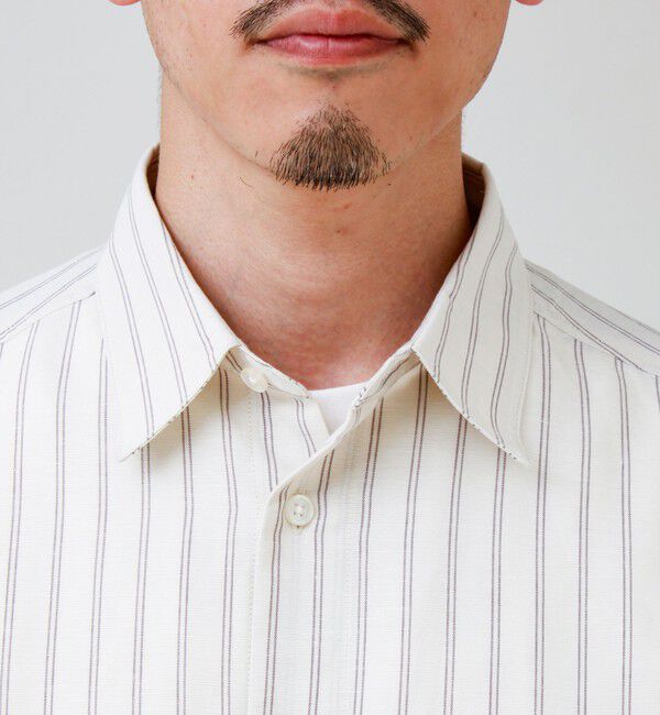 GLOSTER「【フレブル刺繍】七分袖シャツ ストライプ/無地」|シャツ・ブラウス|