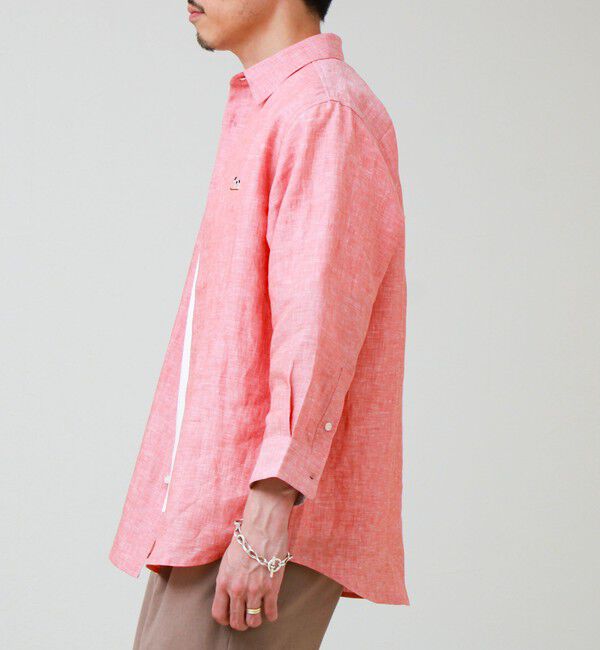 GLOSTER「【フレブル刺繍】七分袖シャツ ストライプ/無地」|シャツ・ブラウス|