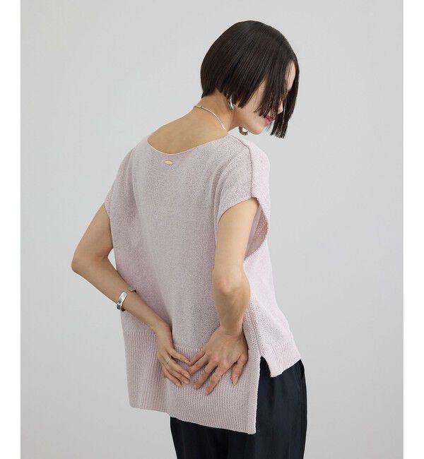 SALON adam et rope'「ペーパーヤーンフレンチスリーブプルオーバー / 新色追加」|ニット・セーター|