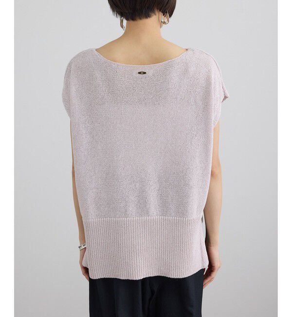 SALON adam et rope'「ペーパーヤーンフレンチスリーブプルオーバー / 新色追加」|ニット・セーター|