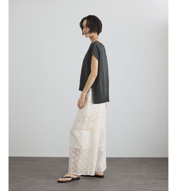 SALON adam et rope'「ペーパーヤーンフレンチスリーブプルオーバー / 新色追加」|ニット・セーター|